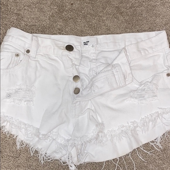 by the way. Pants - By the way white denim shorts